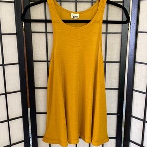 Free People mustard yellow racerback tank top size S